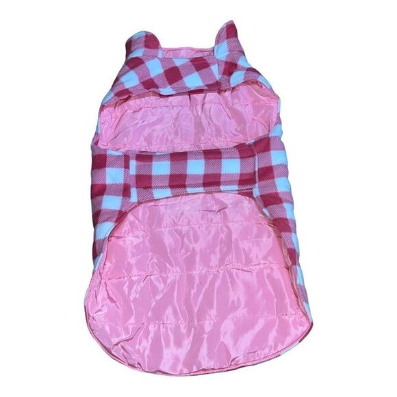 Pink and white gingham 3 XL pet jacket - Picture 2 of 2